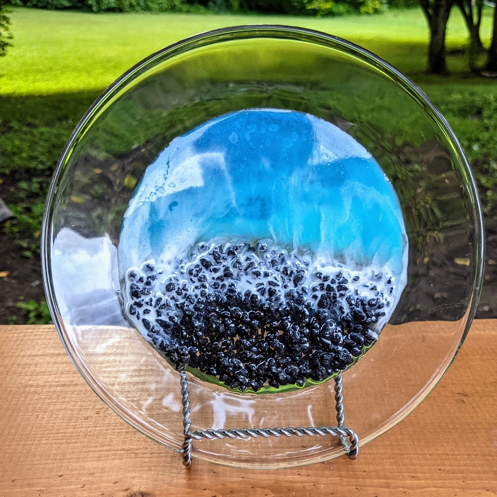 Epoxy Resin Ocean Waves Jewelry Ring Trinket Dish
